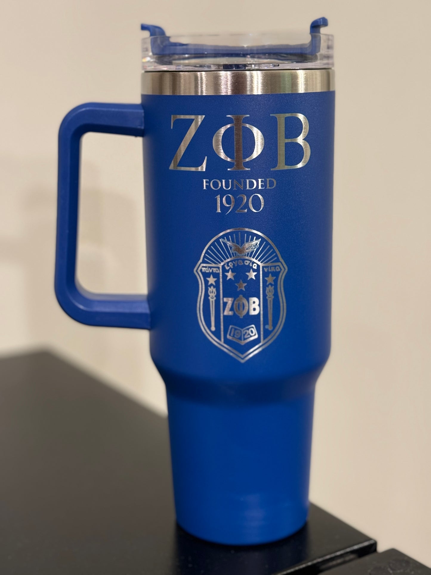 Custom Engraved Greek Tumbler (40 oz)