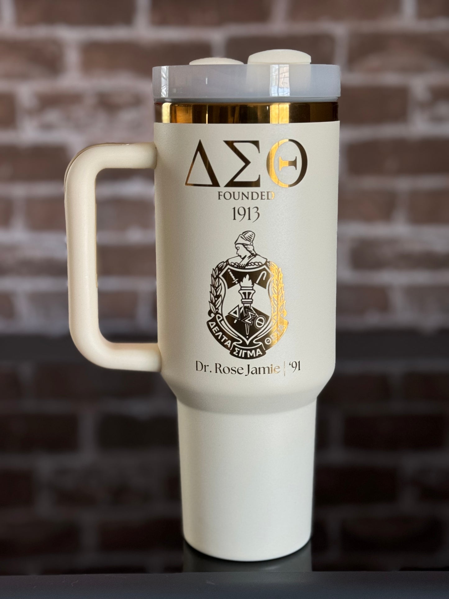 Custom Engraved Greek Tumbler (40 oz)