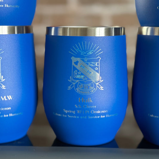 Custom Engraved Phi Beta Sigma Wine Tumbler (12 oz)