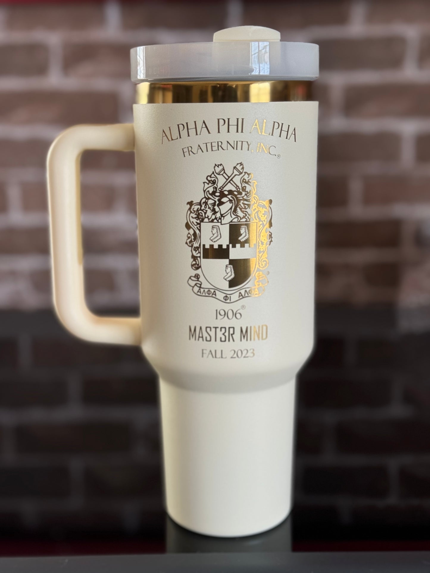 Custom Engraved Greek Tumbler (40 oz)