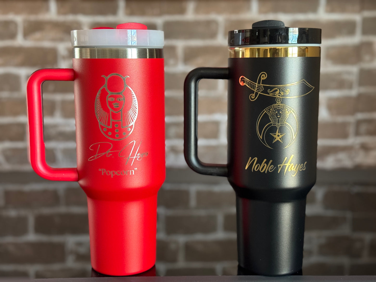 Custom Engraved Greek Tumbler (40 oz)