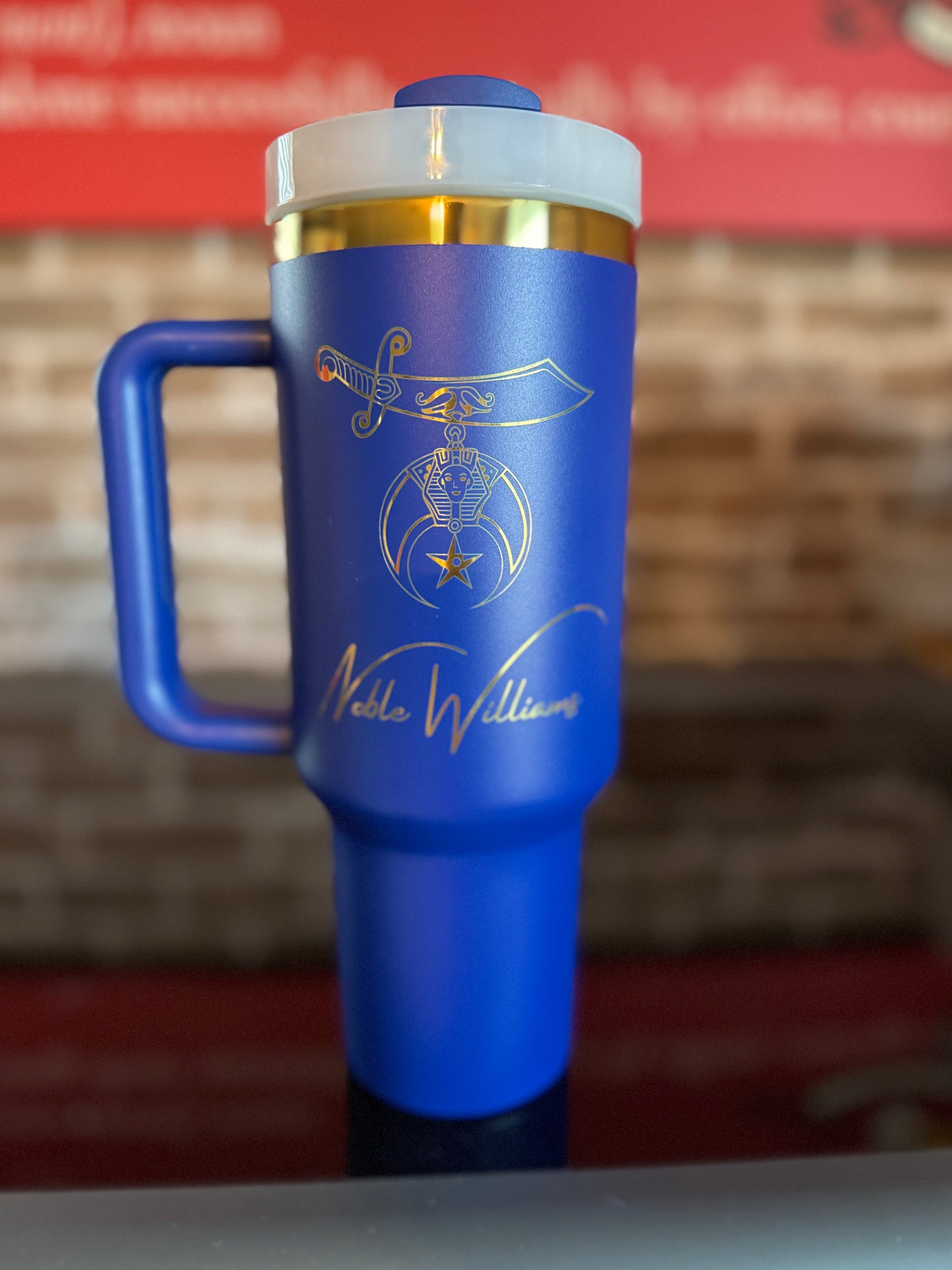 Custom Engraved Greek Tumbler (40 oz)