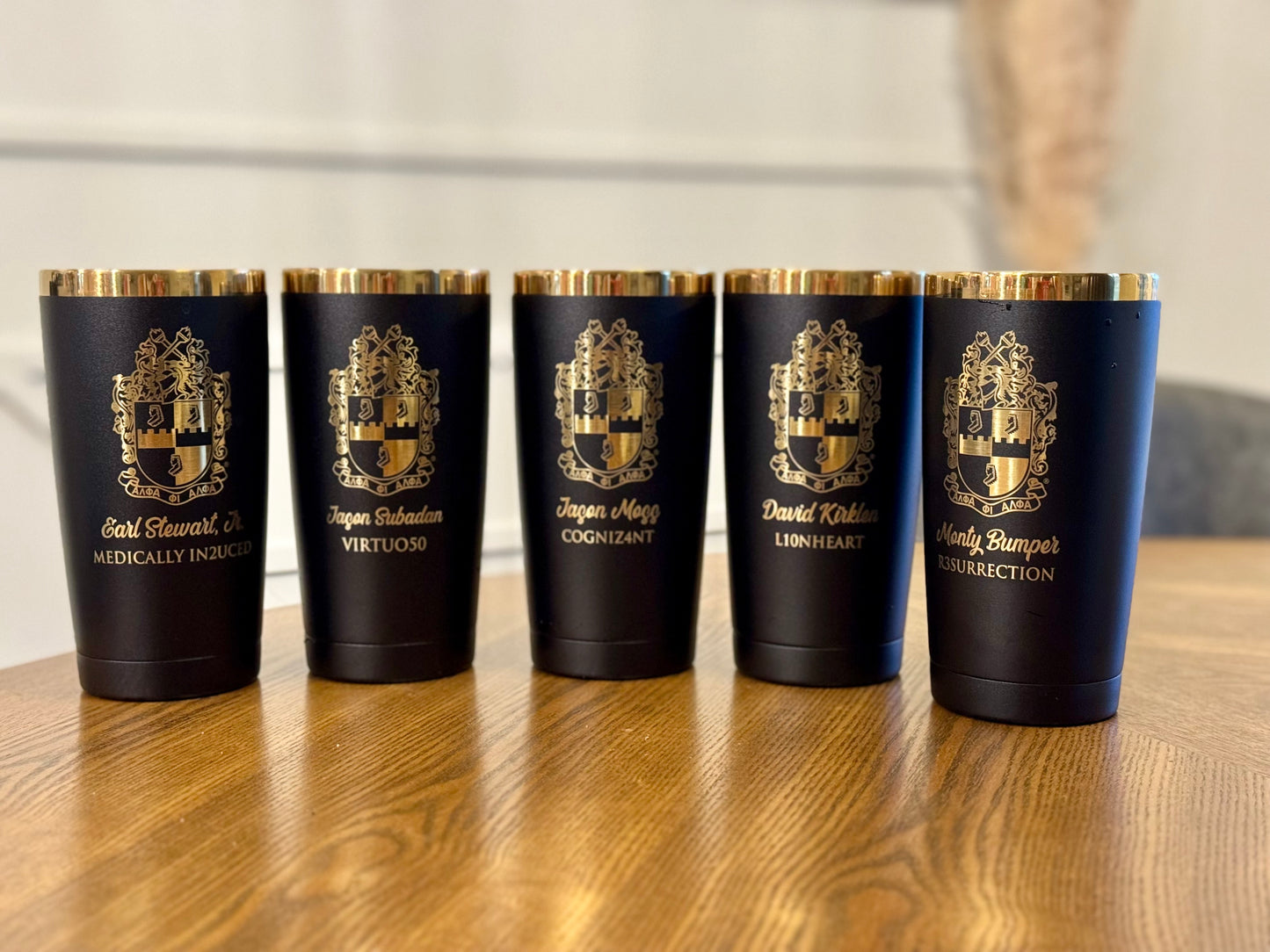 Custom Engraved Alpha Phi Alpha Tumbler (20 oz)