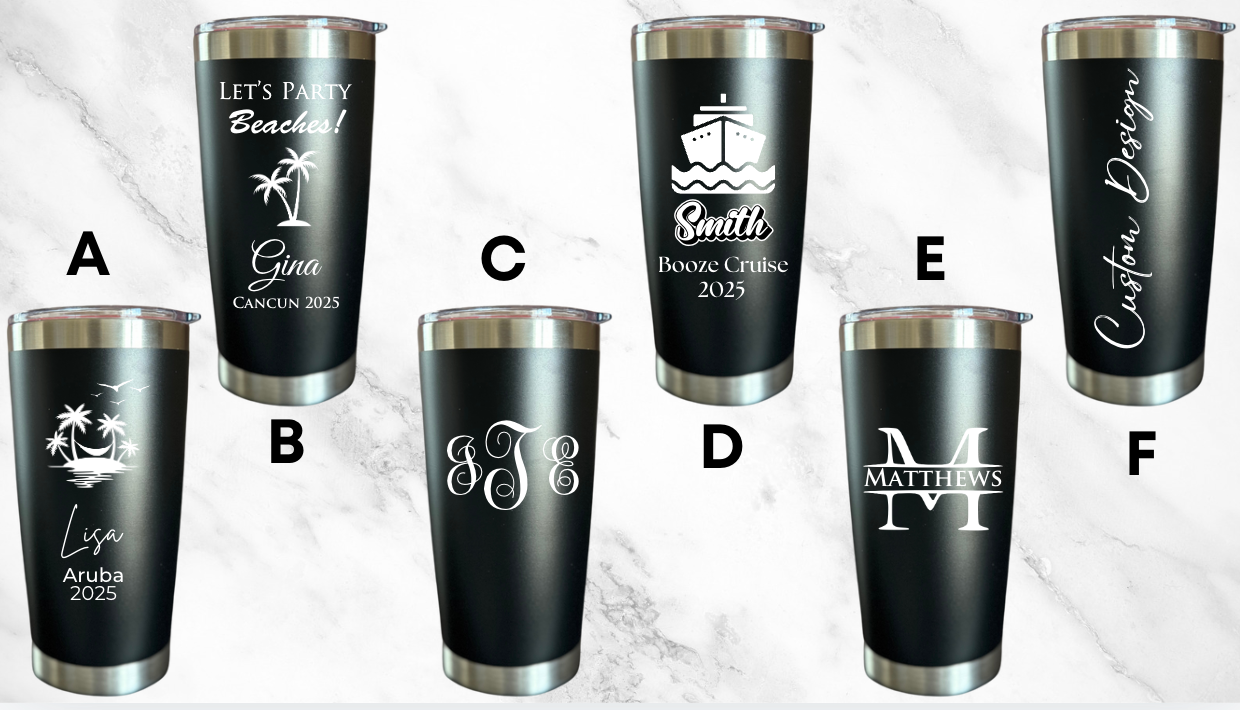 Custom Engraved Tumblers (20 oz)